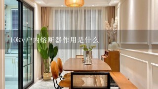 10kv户内熔断器作用是什么