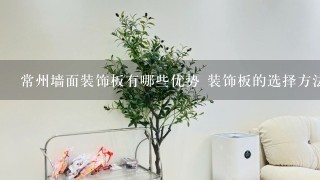 常州墙面装饰板有哪些优势 装饰板的选择方法