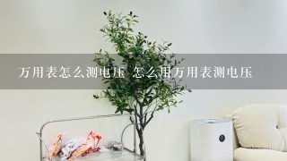 万用表怎么测电压 怎么用万用表测电压