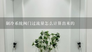 制冷系统阀门过流量怎么计算出来的