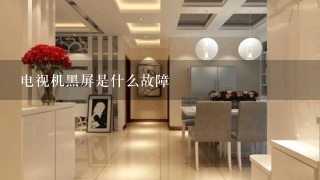 电视机黑屏是什么故障