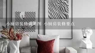 小厨房装修效果图 小厨房装修要点