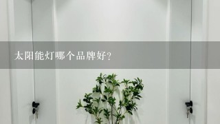 太阳能灯哪个品牌好？