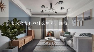 自来水水表有些什么型号、规格？