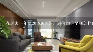 在过去一年里20182019苏州房价均价呈现怎样的季节性变化趋势